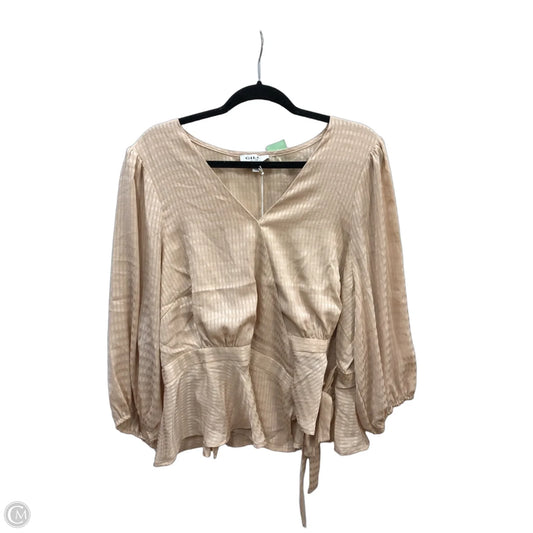 Blouse Long Sleeve By Gilli In Gold, Size: 3x