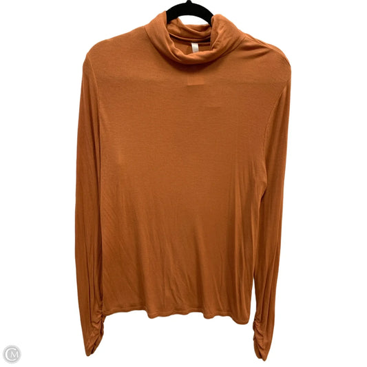 Top Long Sleeve By Fabletics In Orange, Size: Xxl