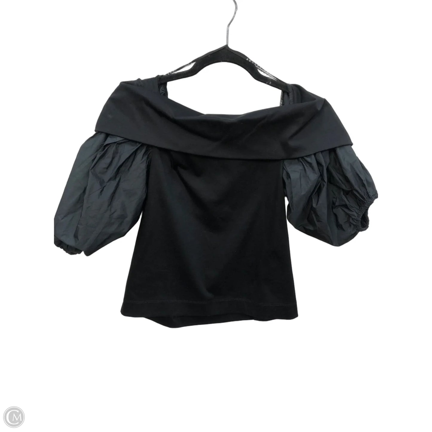 Blouse Short Sleeve By Cma In Black, Size: Xs