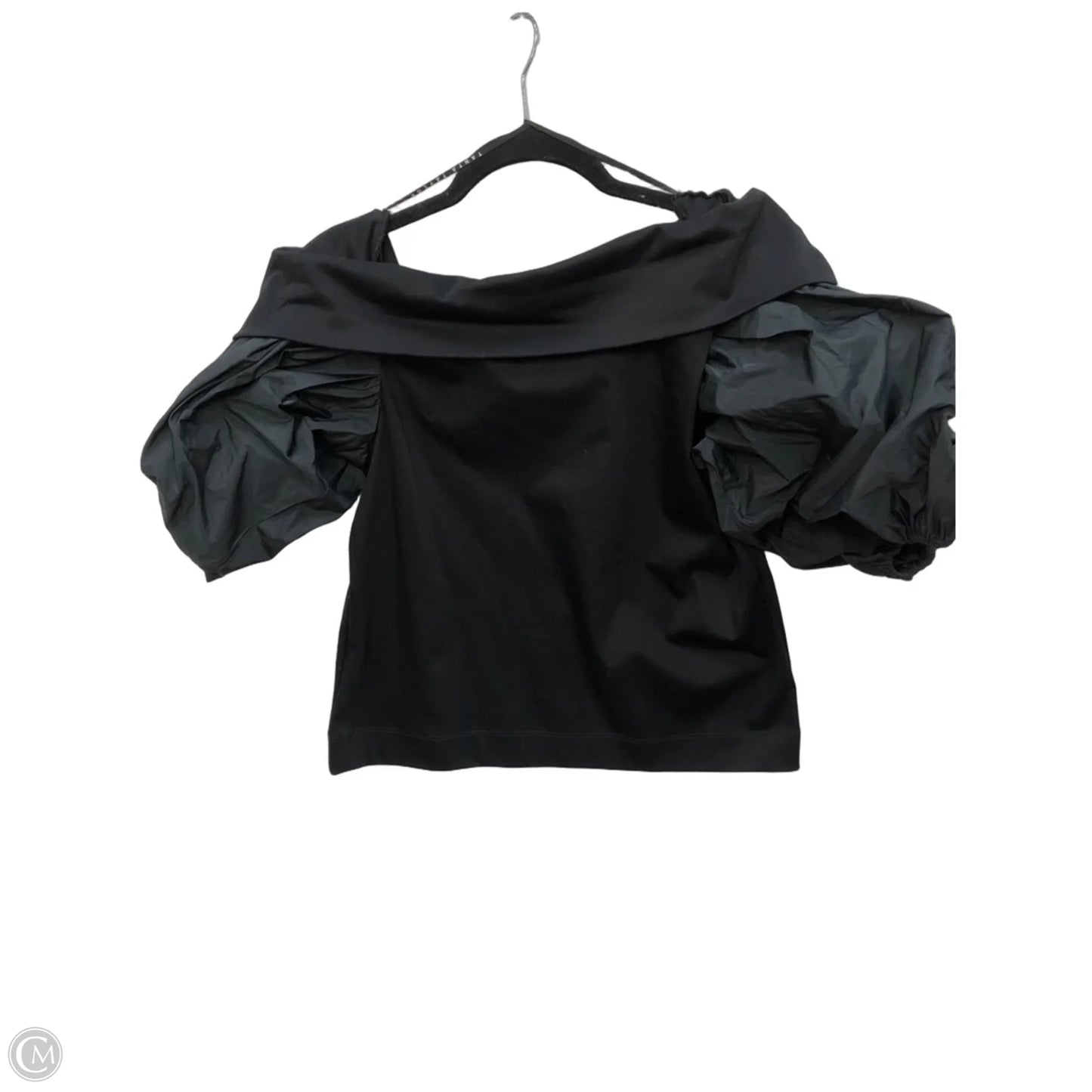 Blouse Short Sleeve By Cma In Black, Size: Xs