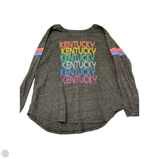 Top Long Sleeve Basic By State Of Mine In Grey, Size: Xxl