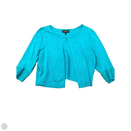 Sweater Cardigan By Lane Bryant In Teal, Size: 14