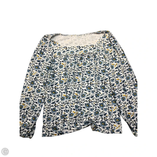 Blouse Long Sleeve By Clothes Mentor In Floral Print, Size: Xl