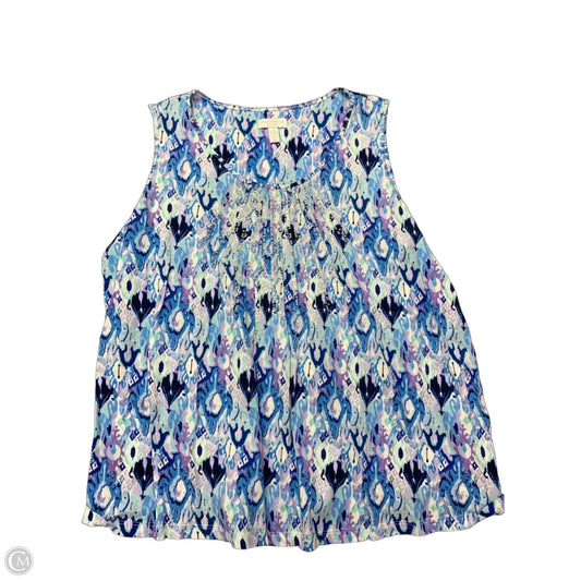 Tank Top By Charter Club In Blue & Purple, Size: 1x
