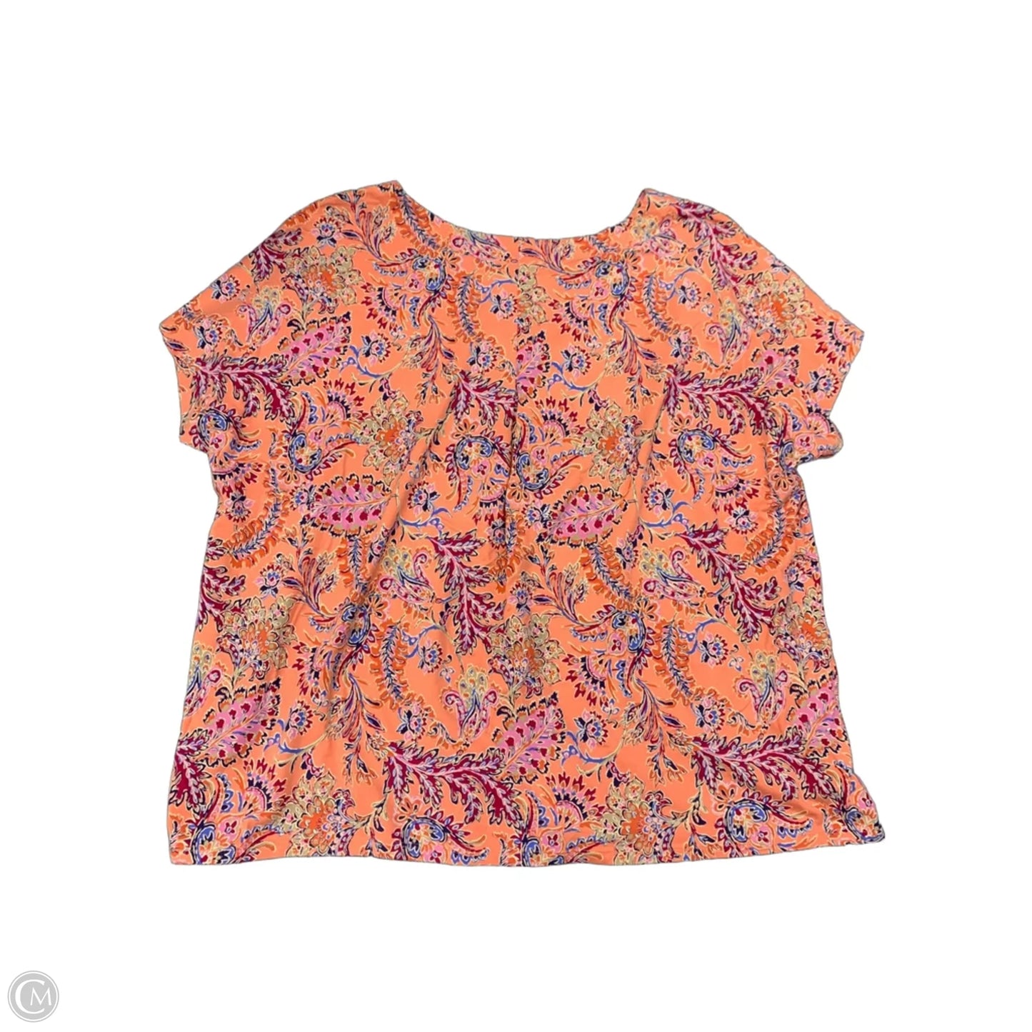 Top Short Sleeve By J. Jill In Coral, Size: Xl
