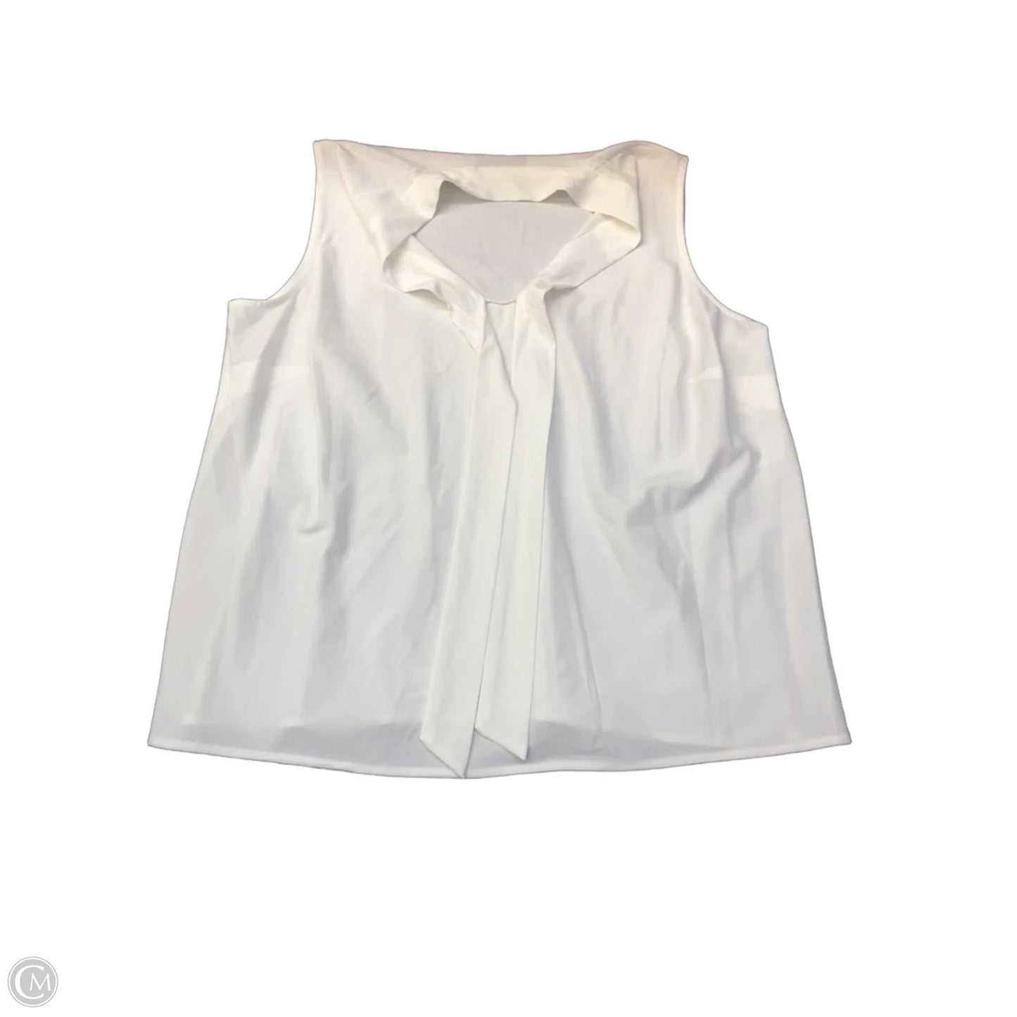 Blouse Sleeveless By Kasper In White, Size: 1x