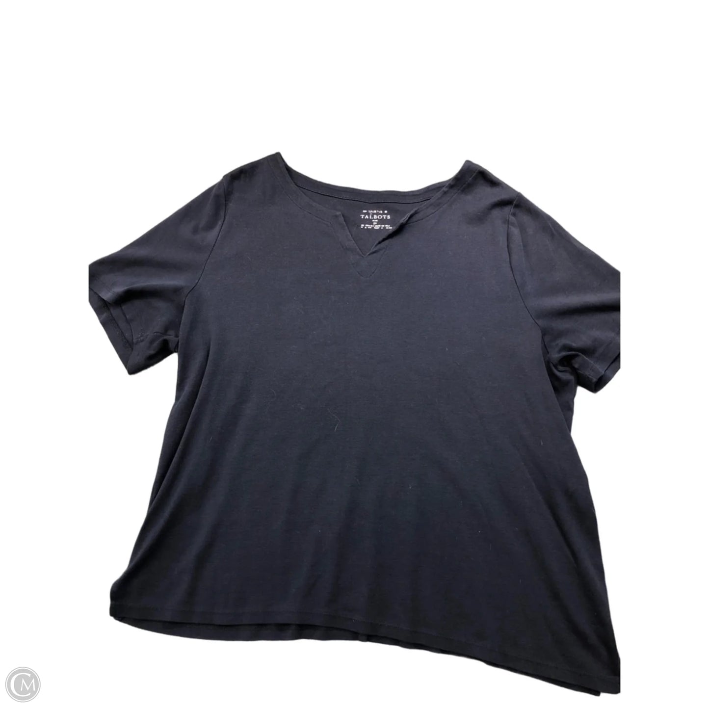 Top Short Sleeve Basic By Talbots In Navy, Size: 3x