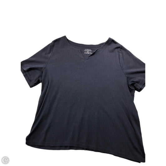 Top Short Sleeve Basic By Talbots In Navy, Size: 3x