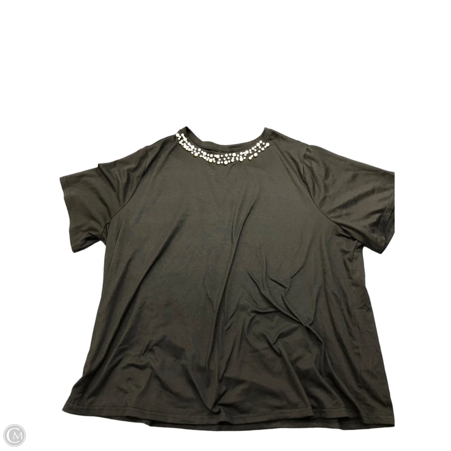 Top Short Sleeve Basic By Shein In Black, Size: 4x