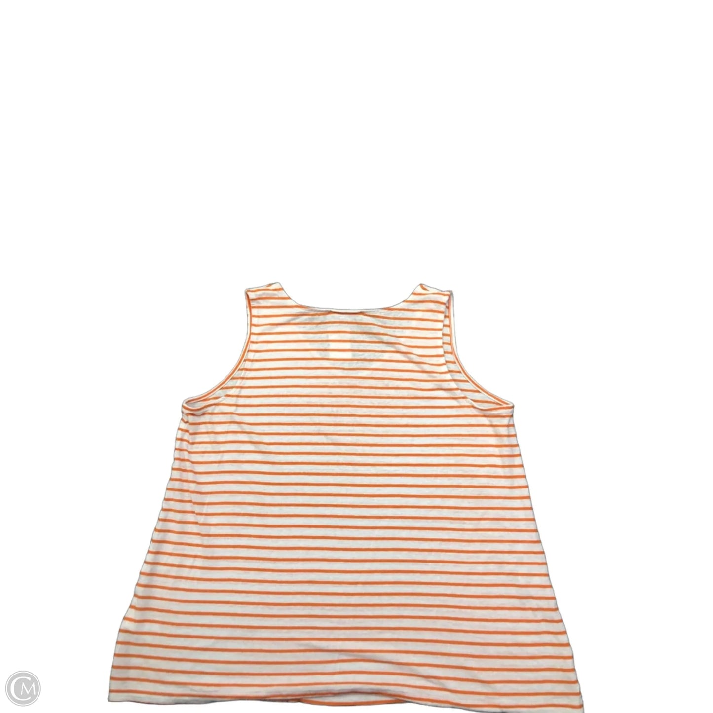 Tank Top By J. Jill In Orange & White, Size: M