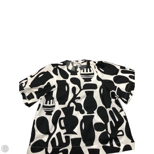 Top Short Sleeve By Clothes Mentor In Black & White, Size: 14