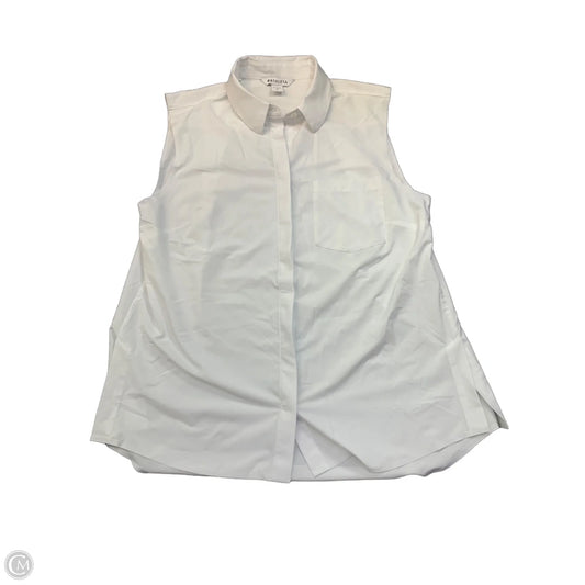 Athletic Top Short Sleeve By Athleta In White, Size: M