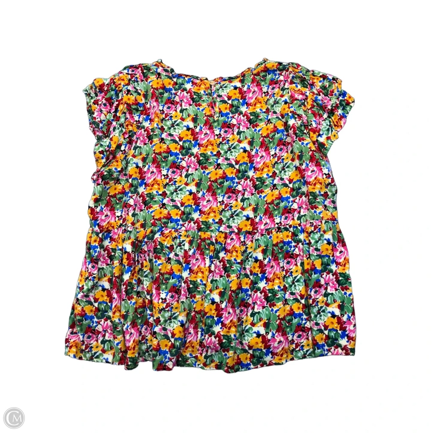 Blouse Short Sleeve By Umgee In Floral Print, Size: Xl