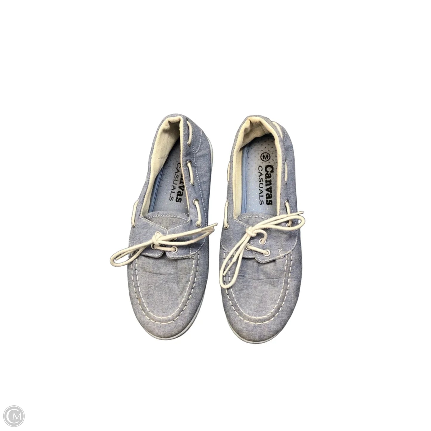 Shoes Flats By Canvas In Blue, Size: 6