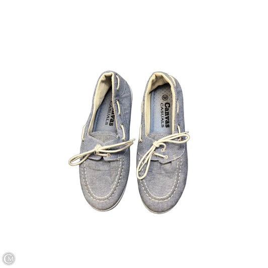 Shoes Flats By Canvas In Blue, Size: 6