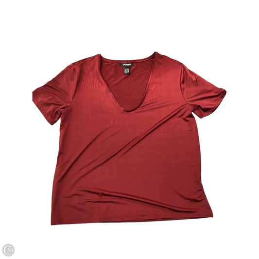 Top Short Sleeve By Express In Red, Size: Xs