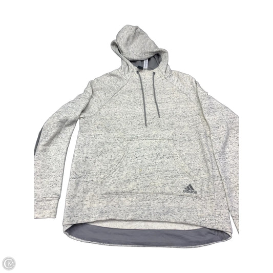 Sweatshirt Hoodie By Adidas In White, Size: S