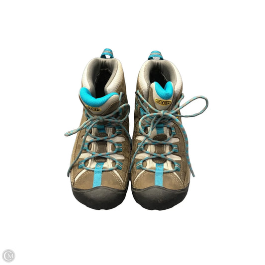 Boots Hiking By Keen In Blue & Brown, Size: 8.5