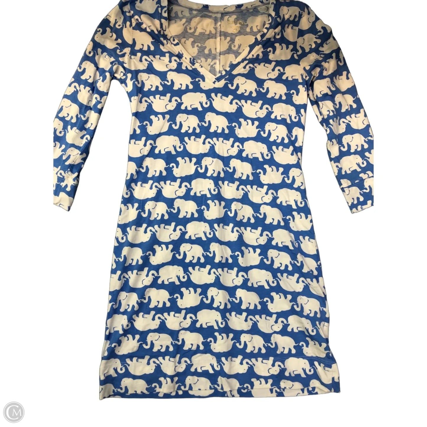 Dress Designer By Lilly Pulitzer In Blue & White, Size: M