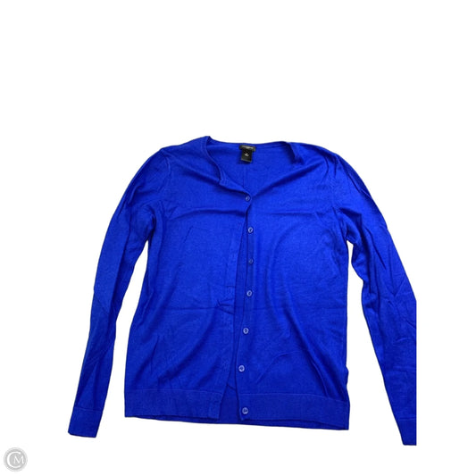 Sweater Cardigan By Ann Taylor In Blue, Size: M