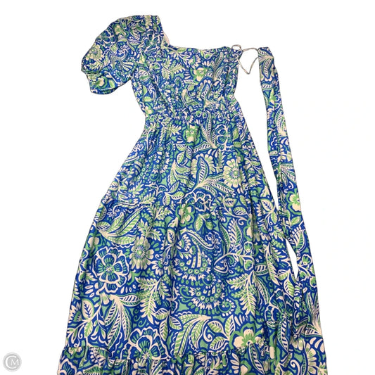 Dress Casual Maxi By Flying Tomato In Blue & Green, Size: S