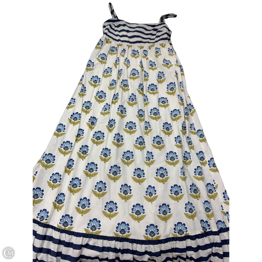 Dress Casual Maxi By Tcec In Blue & White, Size: L