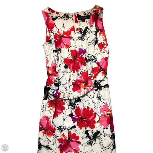 Dress Work By Perceptions In Pink & White, Size: 12