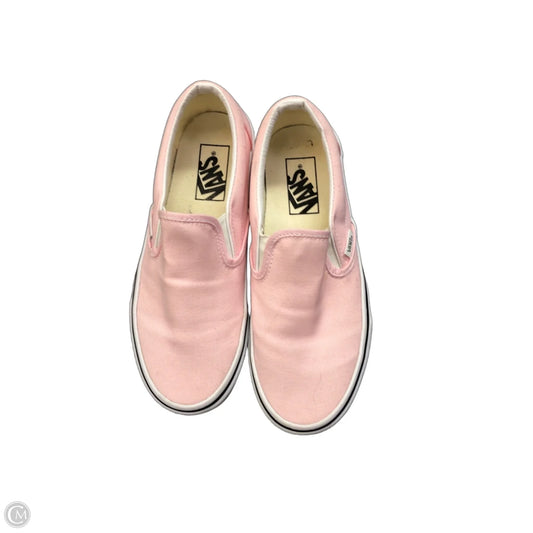 Shoes Flats By Vans In Pink & White, Size: 7