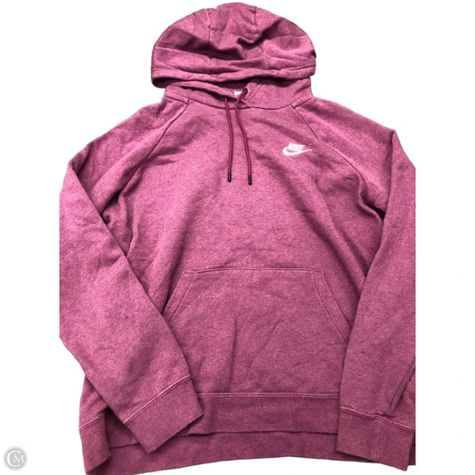 Athletic Sweatshirt Hoodie By Nike Apparel In Purple, Size: Xl