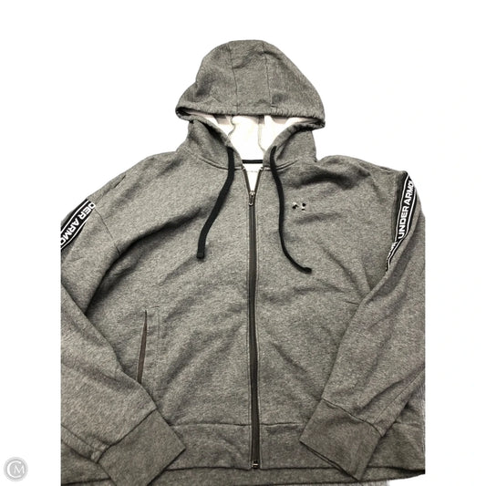 Athletic Jacket By Under Armour In Grey, Size: Xl