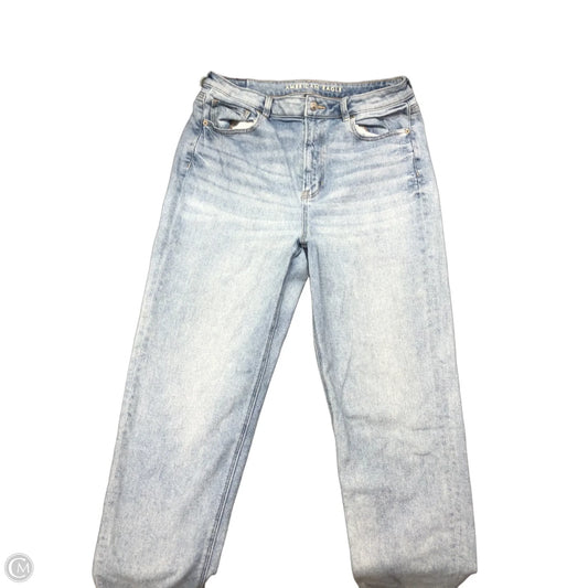 Jeans Straight By American Eagle In Blue Denim, Size: 12