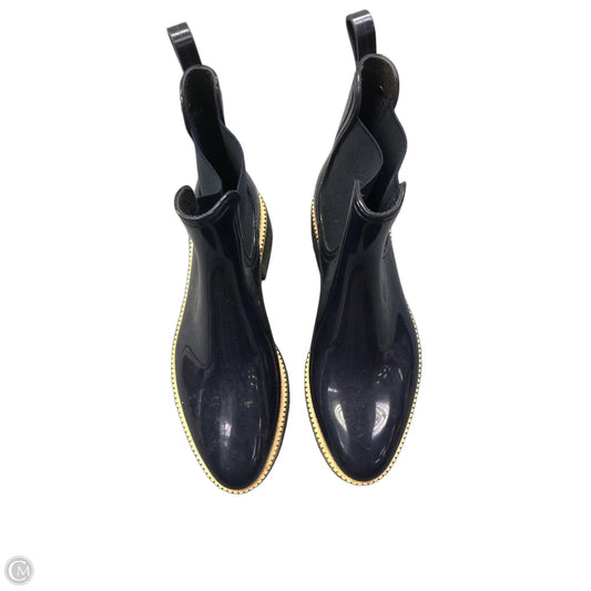 Boots Ankle Flats By Lemon Grass In Navy, Size: 8.5