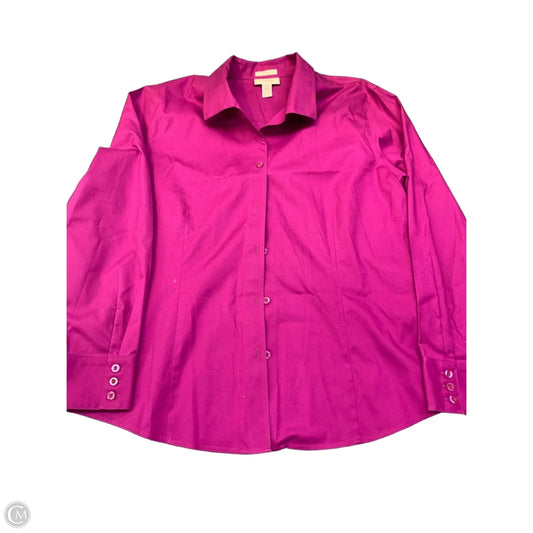 Blouse Long Sleeve By Chicos In Purple, Size: 16