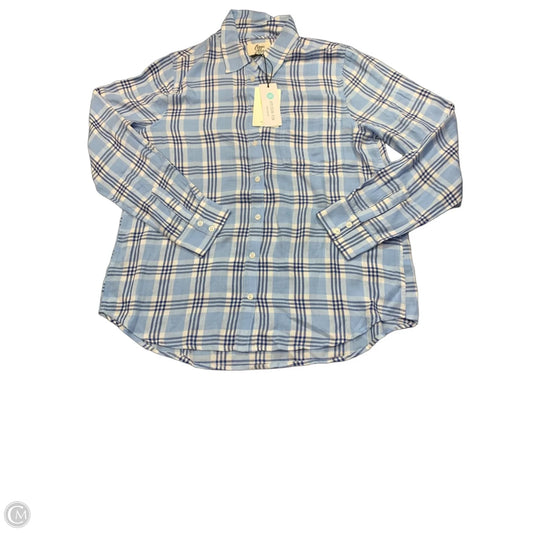 Top Long Sleeve By Cosmic Blue Love In Blue, Size: M