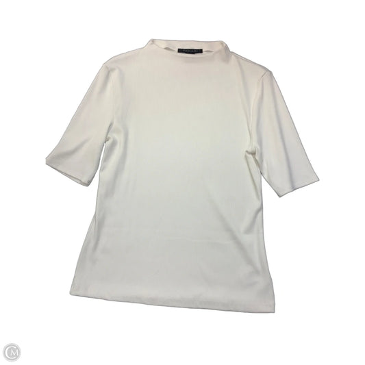 Top Short Sleeve By Tahari In White, Size: M