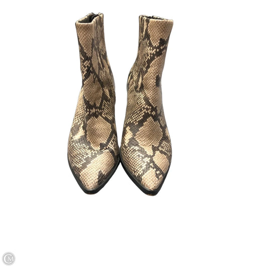 Boots Ankle Heels By Dolce Vita In Snakeskin Print, Size: 8