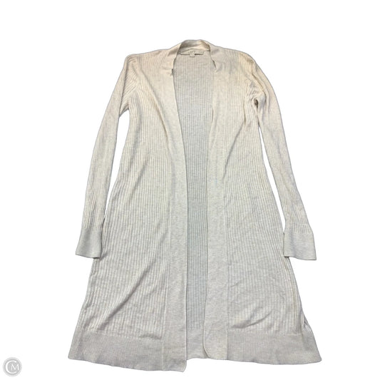 Sweater Cardigan By Loft In Tan, Size: Xxsp