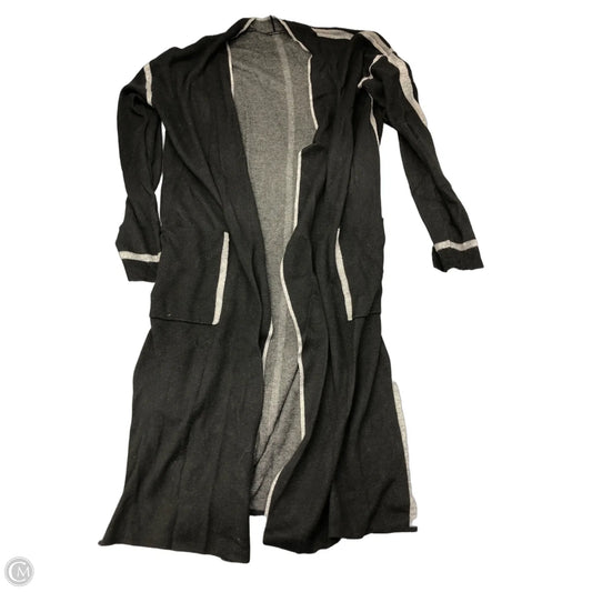 Sweater Cardigan By Clothes Mentor In Black & Grey, Size: M