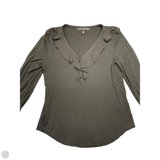 Blouse Long Sleeve By White House Black Market In Black, Size: S