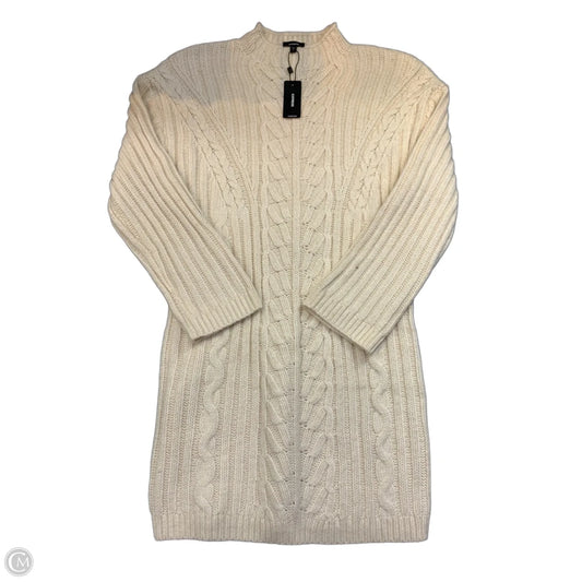 Dress Sweater By Express In Cream, Size: S