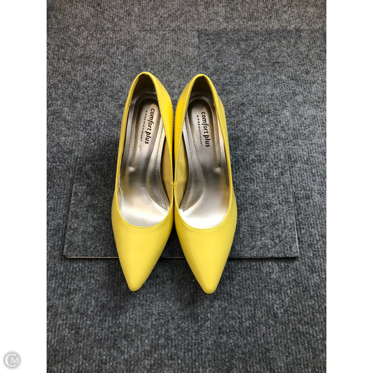Shoes Heels Kitten By Comfort Plus In Yellow, Size: 6
