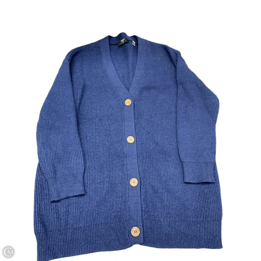 Sweater Cardigan By Tahari In Navy, Size: M