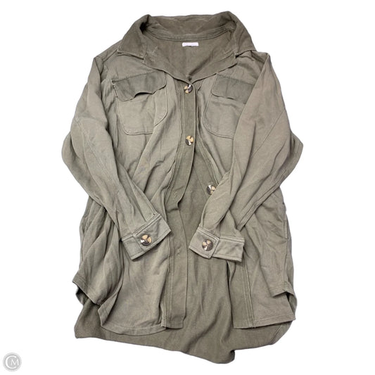 Jacket Shirt By Maurices In Green, Size: 1x