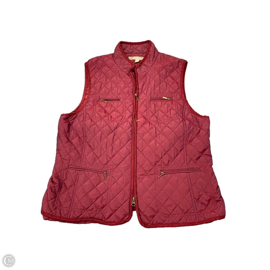 Vest Puffer & Quilted By Croft And Barrow In Maroon, Size: L