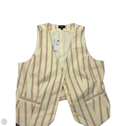Vest Other By Express In Cream & Red, Size: M