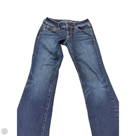 Jeans Flared By American Eagle In Blue Denim, Size: 4