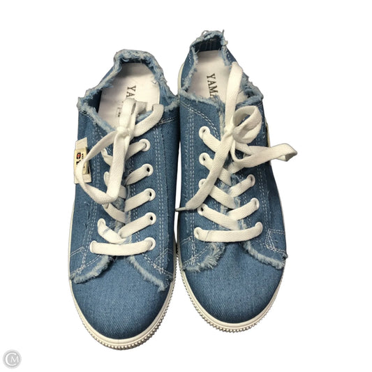 Shoes Sneakers By Clothes Mentor In Blue Denim, Size: 9.5