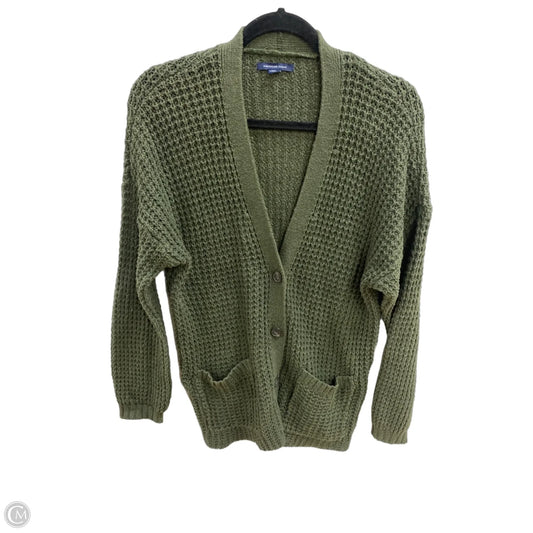 Sweater Cardigan By American Eagle In Green, Size: L
