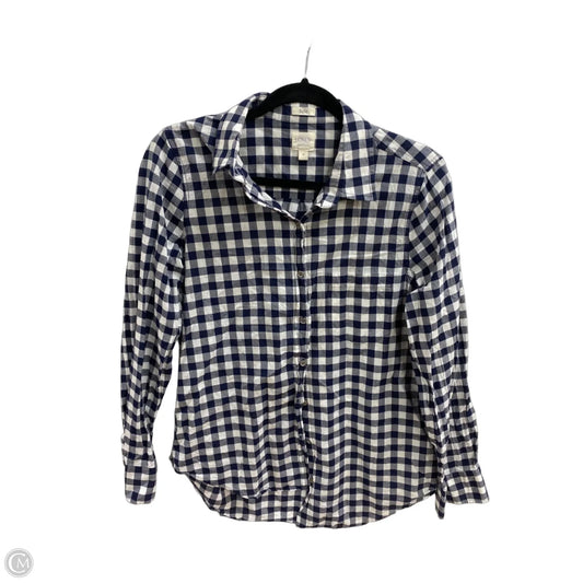 Blouse Long Sleeve By J. Crew In Navy, Size: M