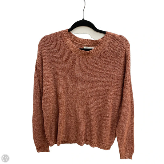 Sweater By American Eagle In Orange & White, Size: L